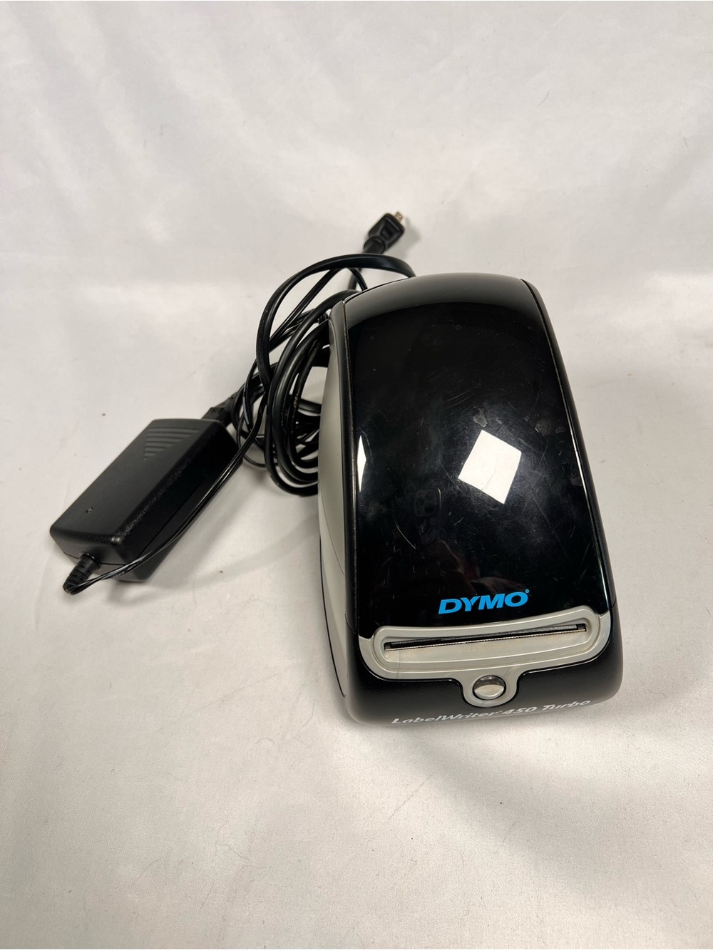 Dymo LabelWriter in Black with Green Cable Band